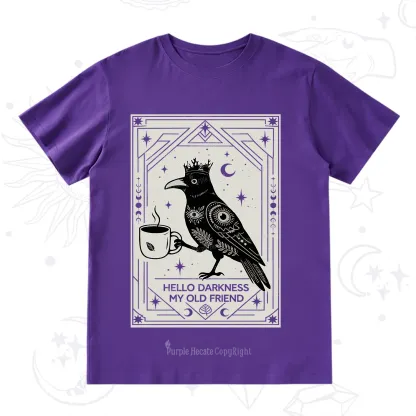 Purplehecate Hello Darkness My Old Friend Crow T-Shirt