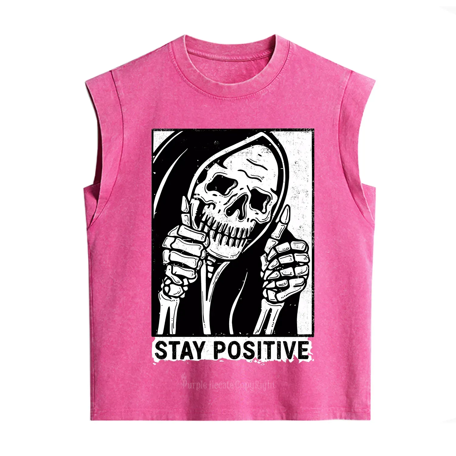 Purplehecate Stay Positive Vintage Washed Tank