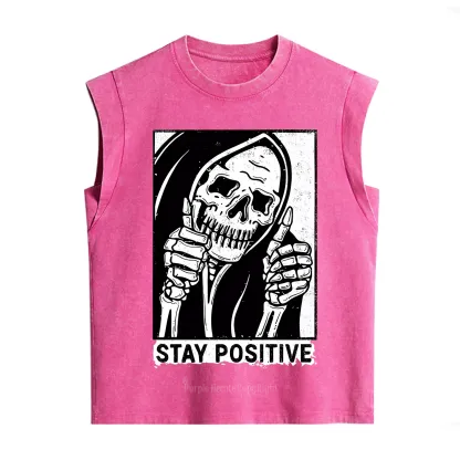 Purplehecate Stay Positive Vintage Washed Tank