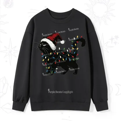 Purplehecate Cute Cat Christmas Sweatshirt
