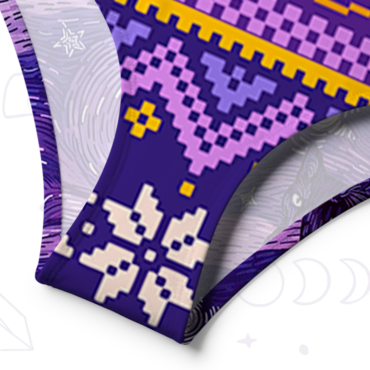 Purplehecate Mystic Cat Beneath the Cosmic Veil One-Shoulder One-Piece Swimsuit