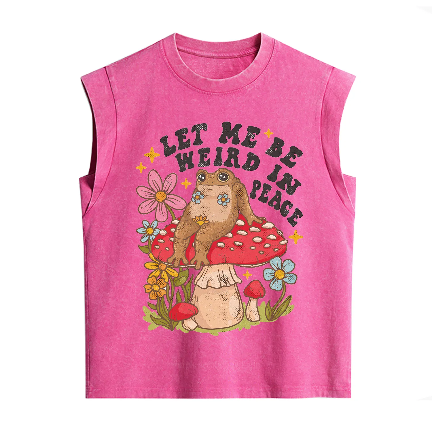 Purplehecate Let Me Be Weird In Peace Toad Vintage Washed Tank