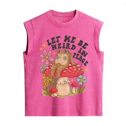 Purplehecate Let Me Be Weird In Peace Toad Vintage Washed Tank