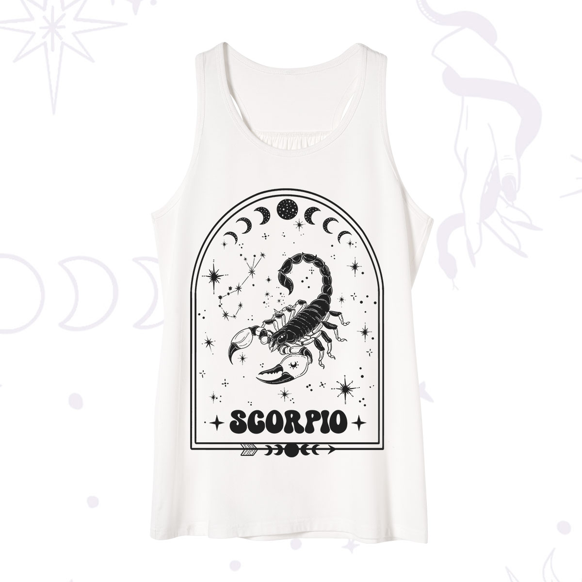 Purplehecate Zodiac Scorpio Under the Stars Tank