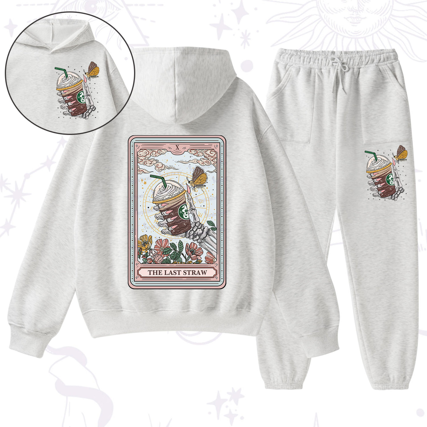 Purplehecate The Last Straw Tarot Fleece Hoodie Suit