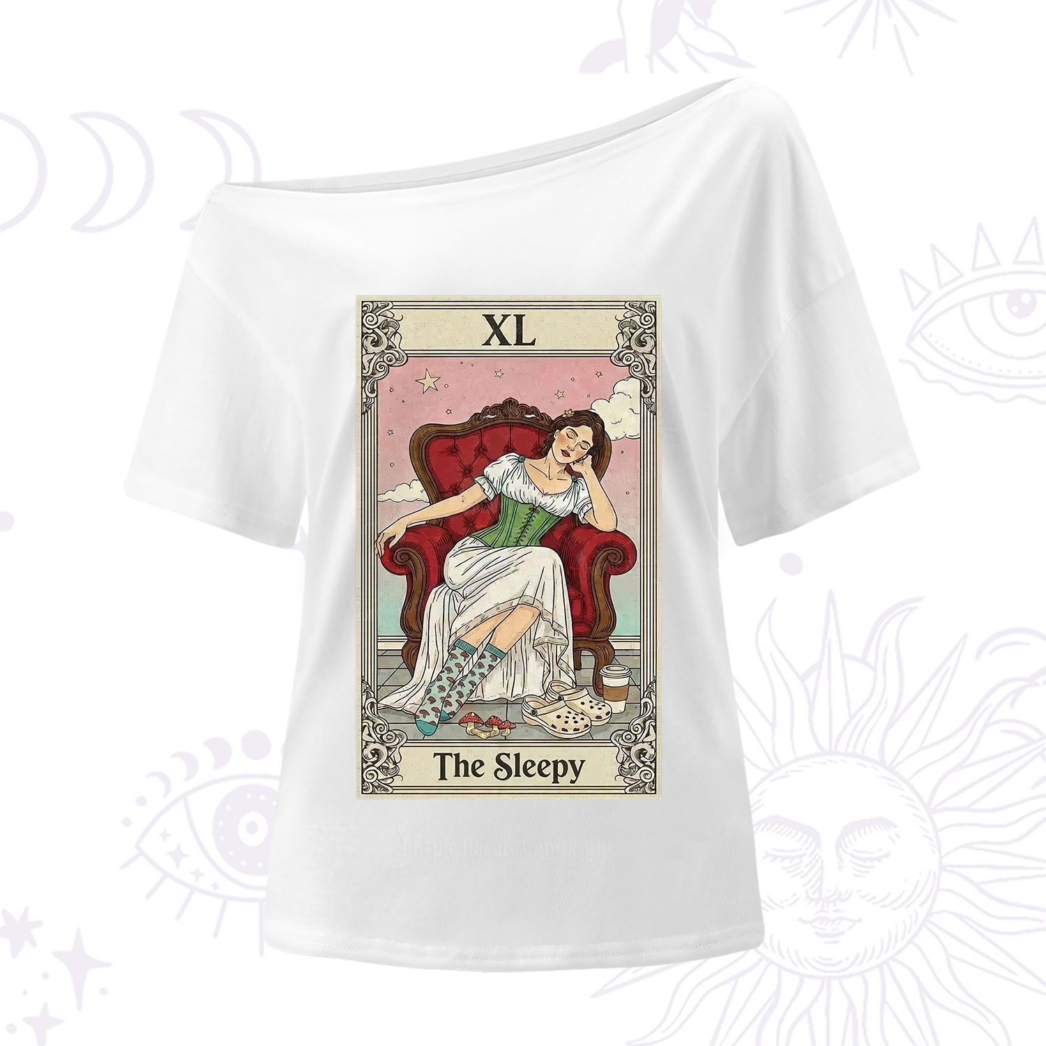 Purplehecate The Sleepy Tarot One Shoulder T-Shirt