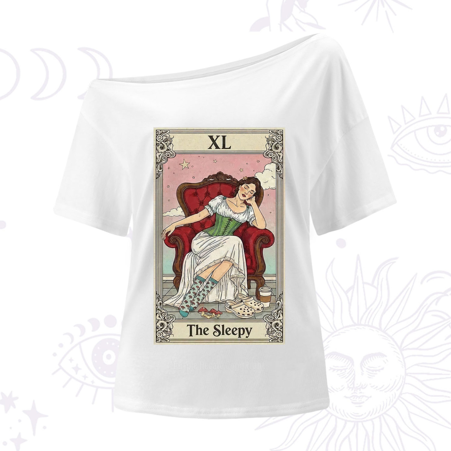 Purplehecate The Sleepy Tarot One Shoulder T-Shirt