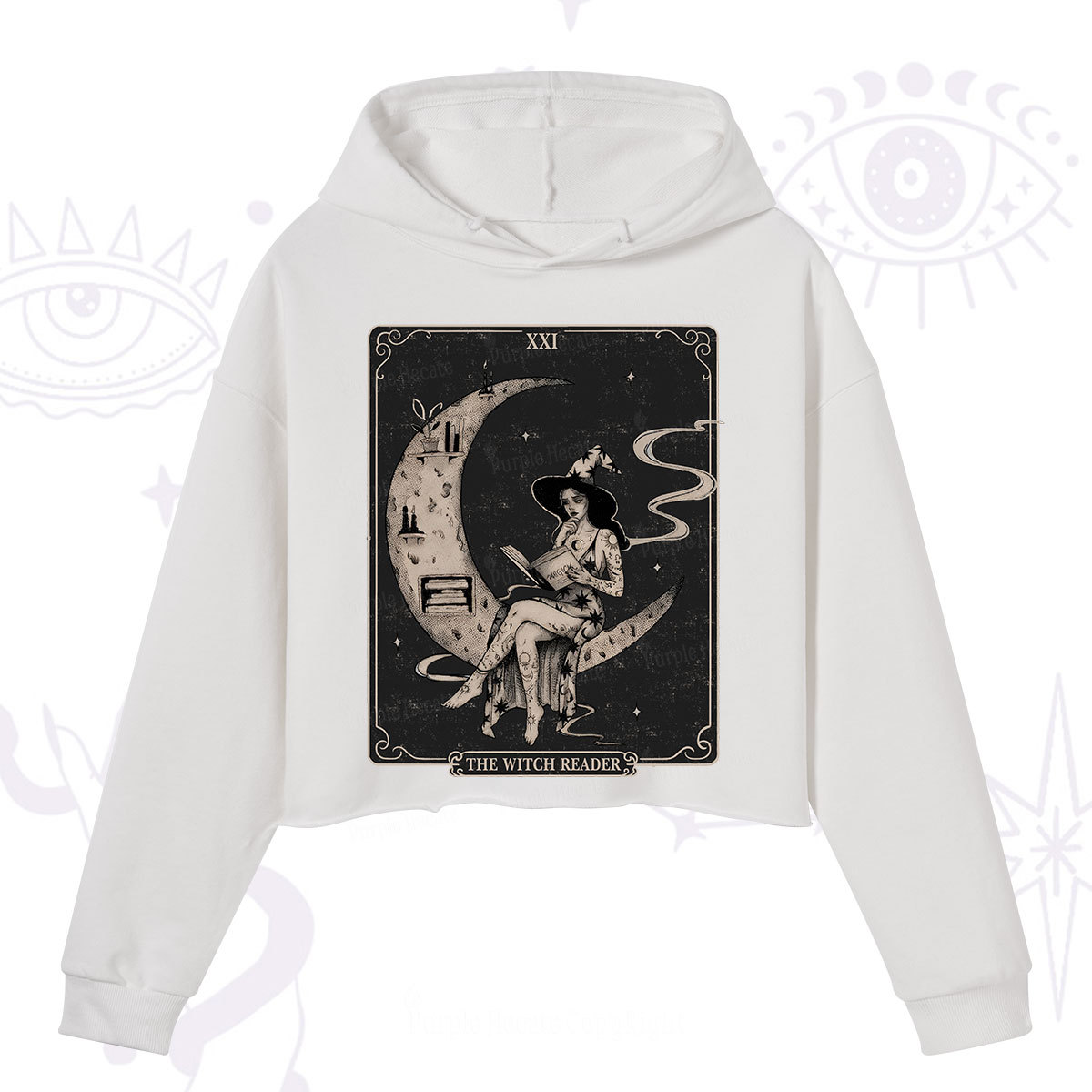 Purplehecate The Witch Reader Crop Hoodie