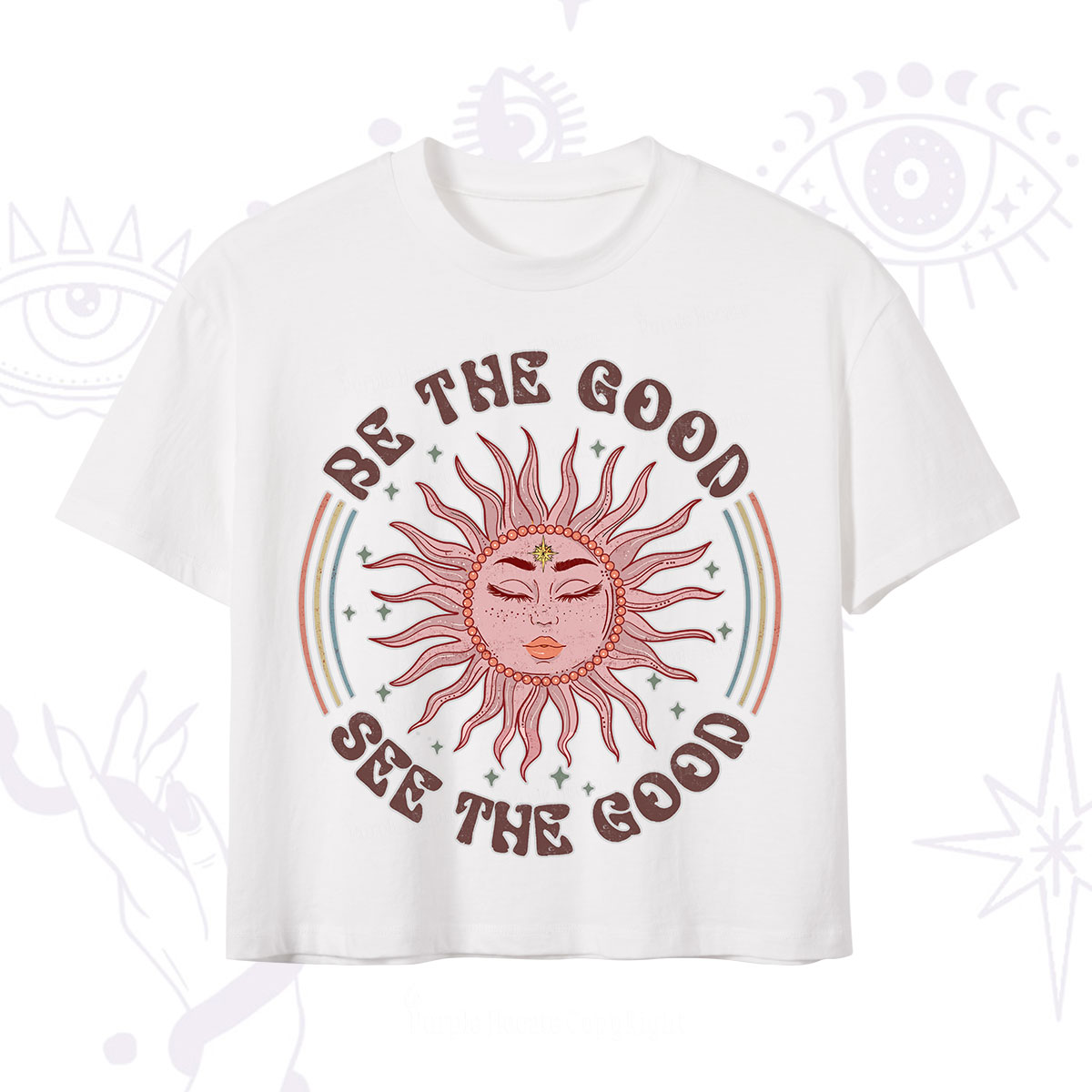 Purplehecate Be the Good See the Good Crop T-Shirt