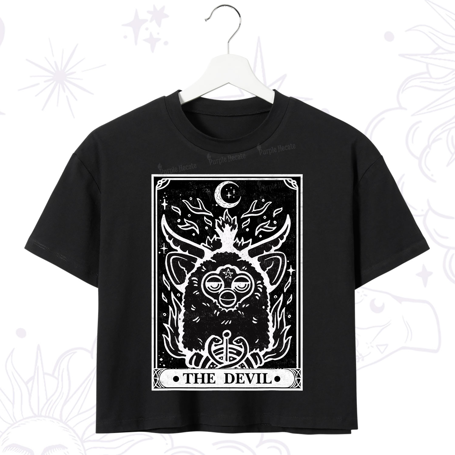 Purplehecate The Devil Tarot Crop T-Shirt