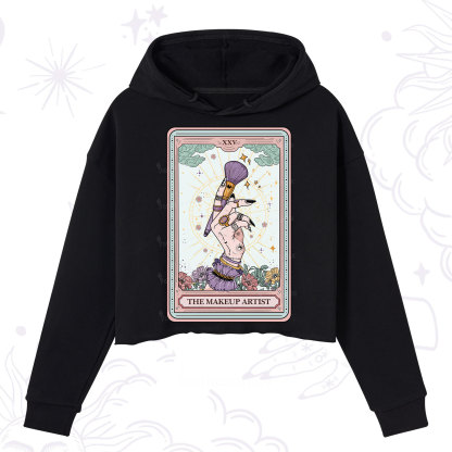 Purplehecate The Makeup Artist Tarot Crop Hoodie