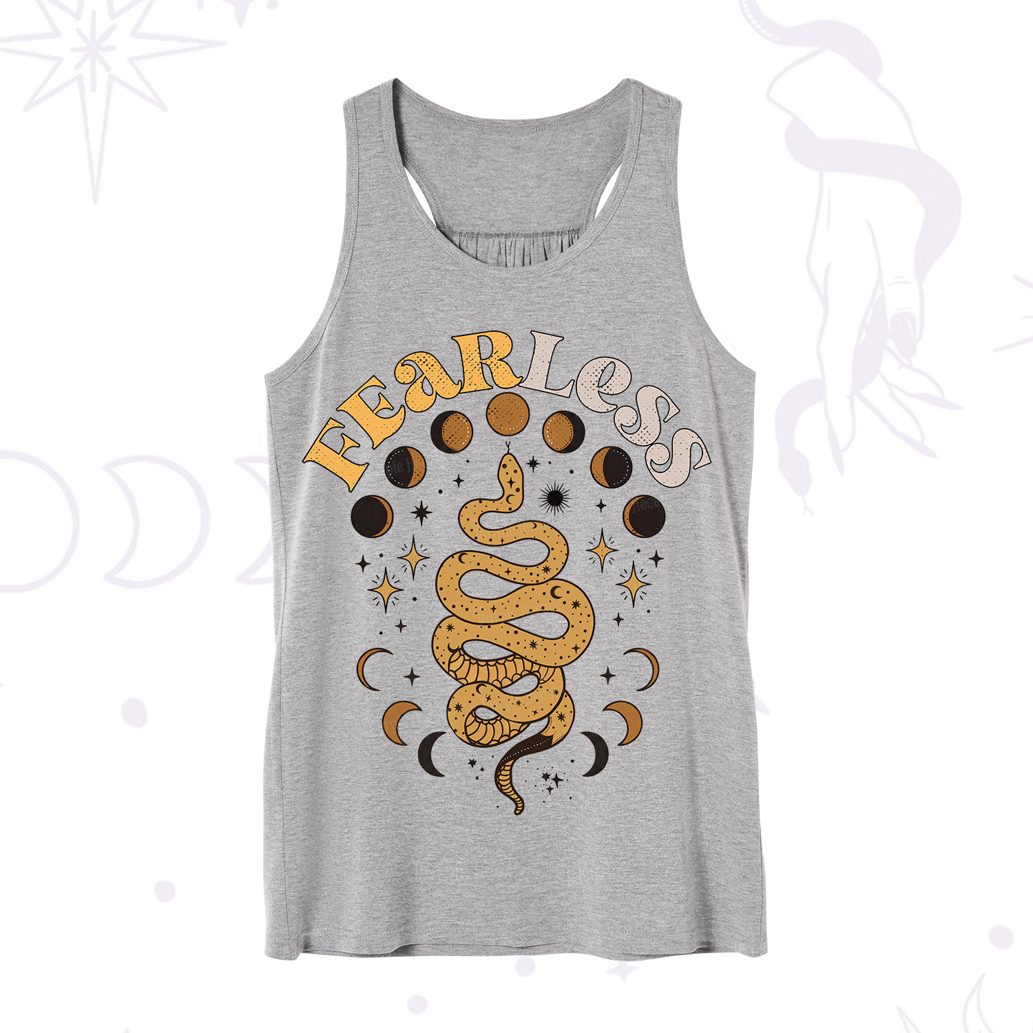 Purplehecate Fearless Serpent of the Moon Phases Tank