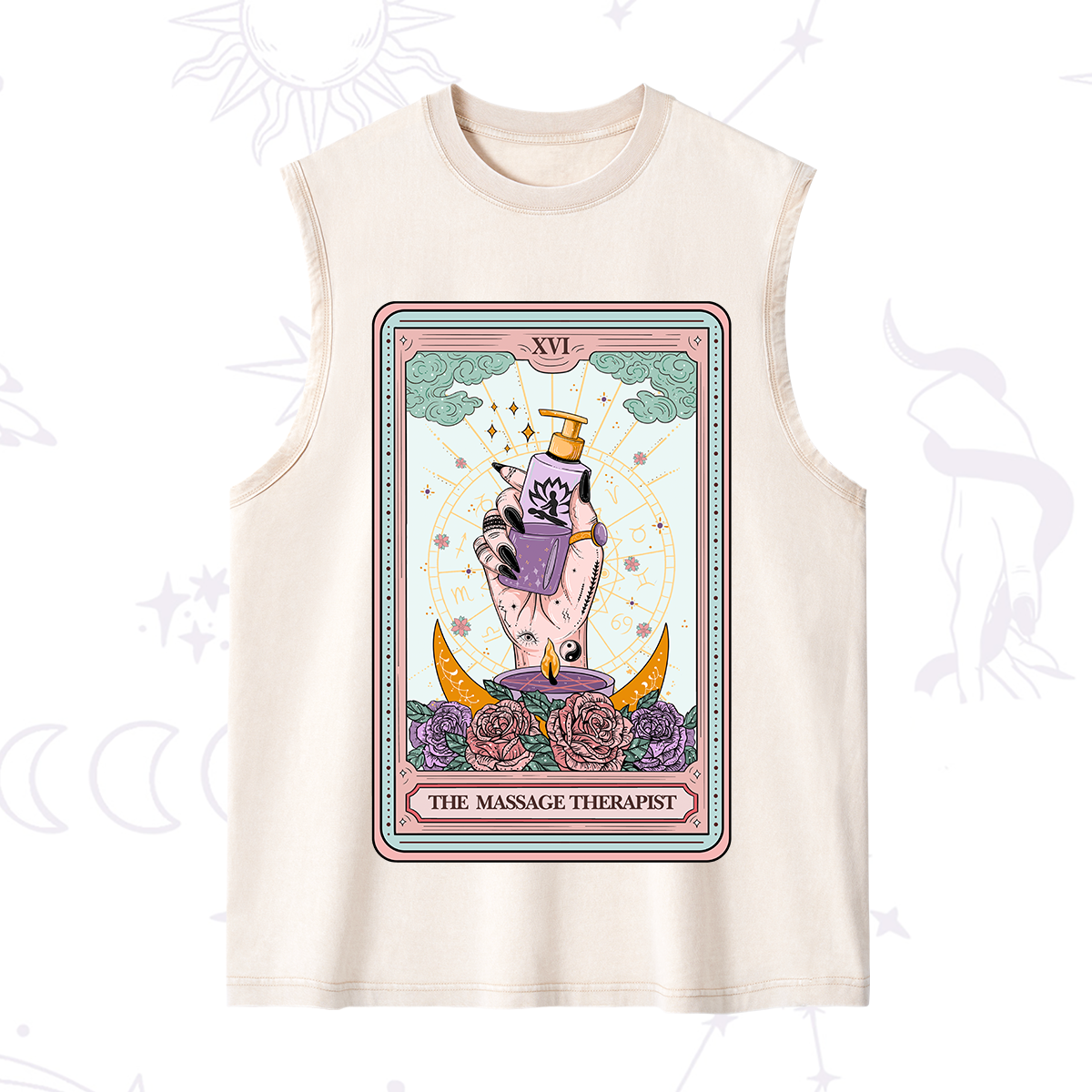 Purplehecate The Massage Therapist Tarot Card Washed Tank