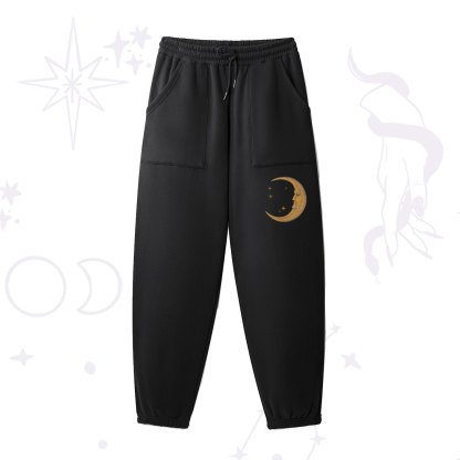 Purplehecate Celestial Moon Fleece Sweatpants