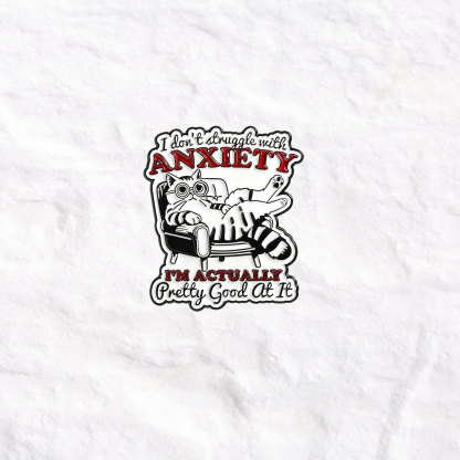 Purplehecate Funny Anxiety Cat Pin