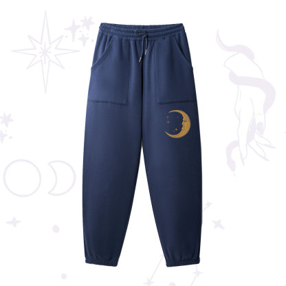 Purplehecate Celestial Moon Fleece Sweatpants