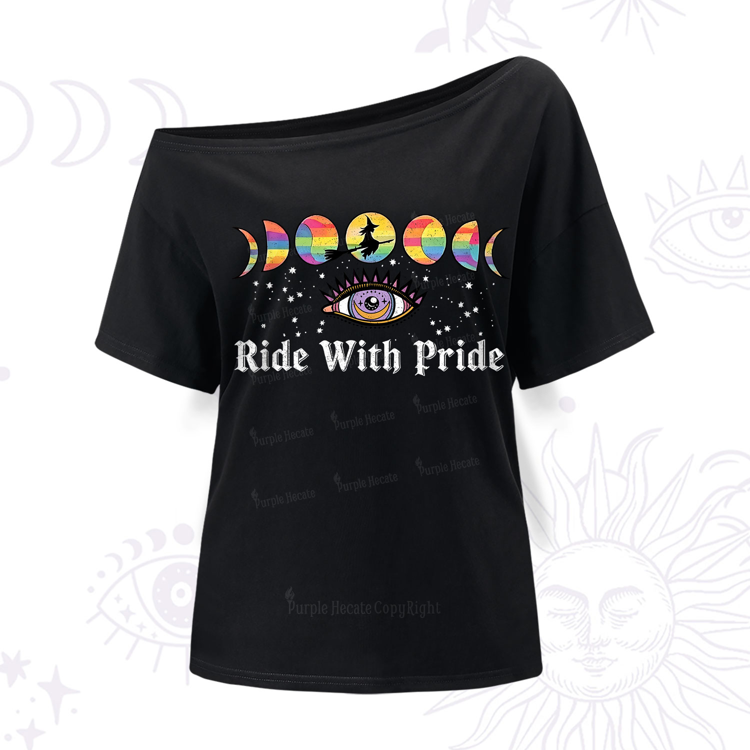 Purplehecate Ride With Rride One Shoulder T-Shirt