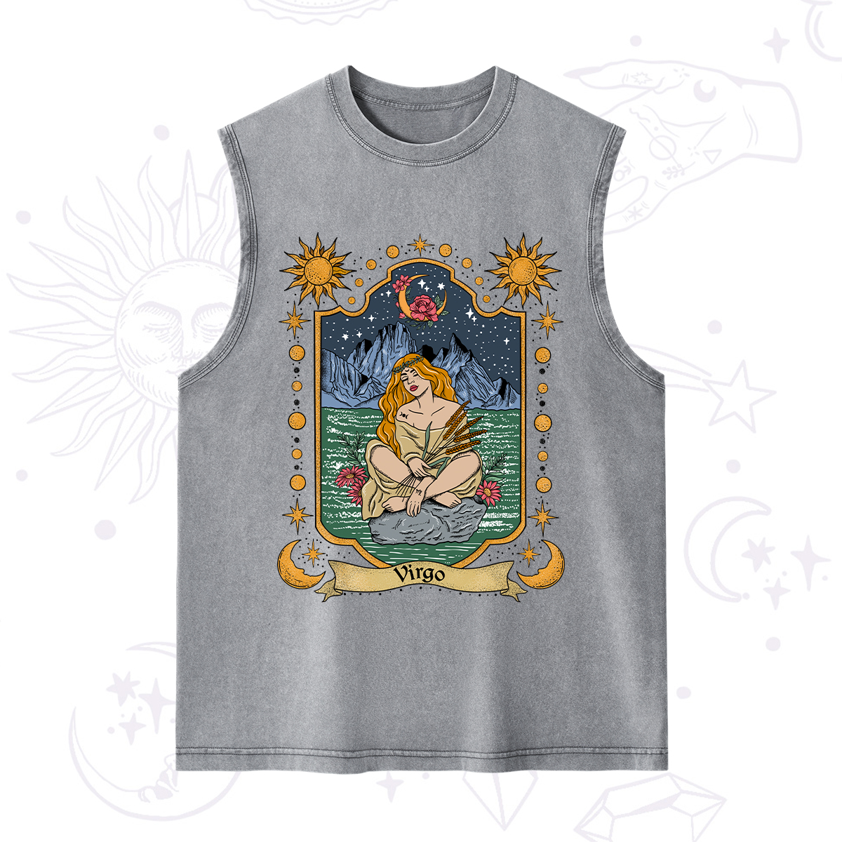 Purplehecate Virgo Zodiac Washed Tank