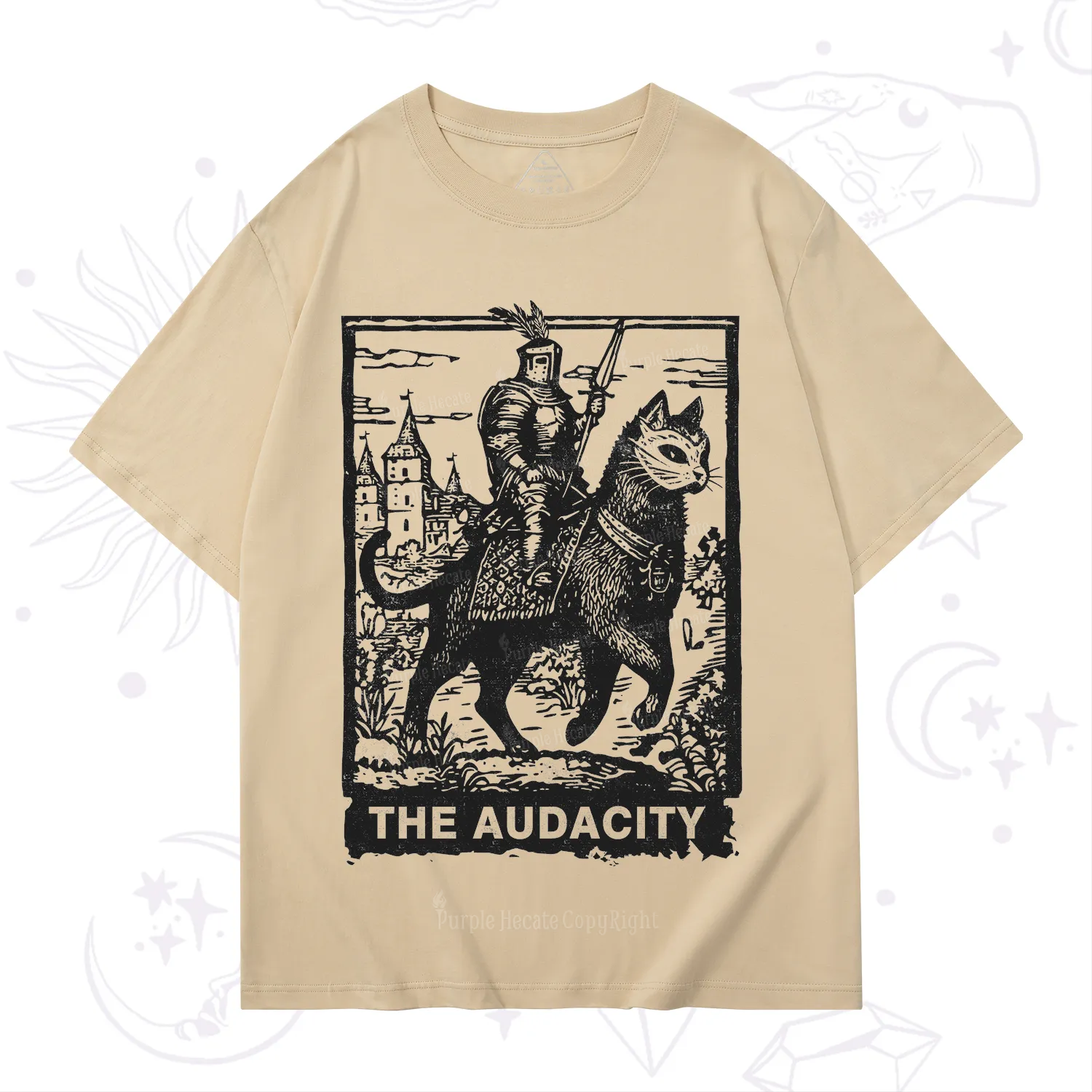 Purplehecate The Audacity Knight Cat T-Shirt
