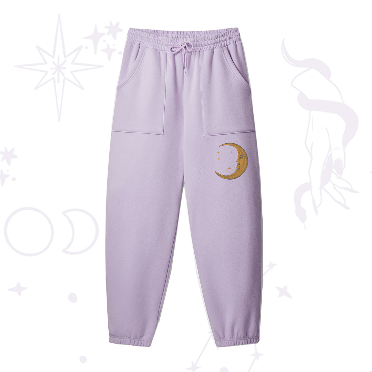 Purplehecate Celestial Moon Fleece Sweatpants