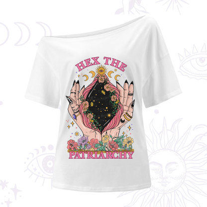 Purplehecate Hex The Patriarchy One Shoulder T-Shirt