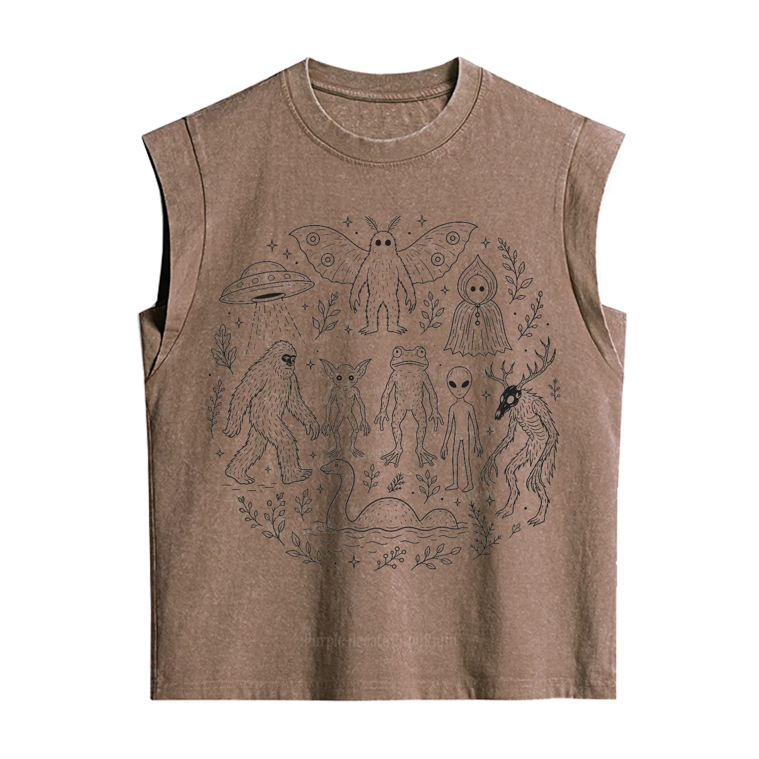 Purplehecate Respect the Locals Cryptid Vintage Washed Tank