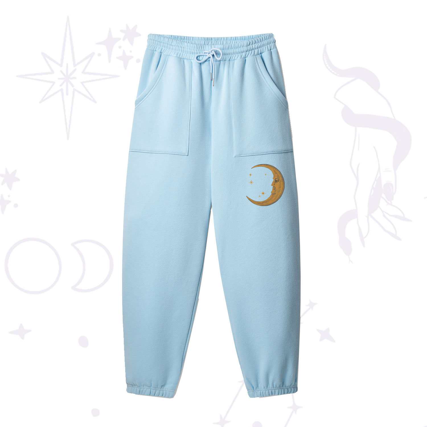 Purplehecate Celestial Moon Fleece Sweatpants