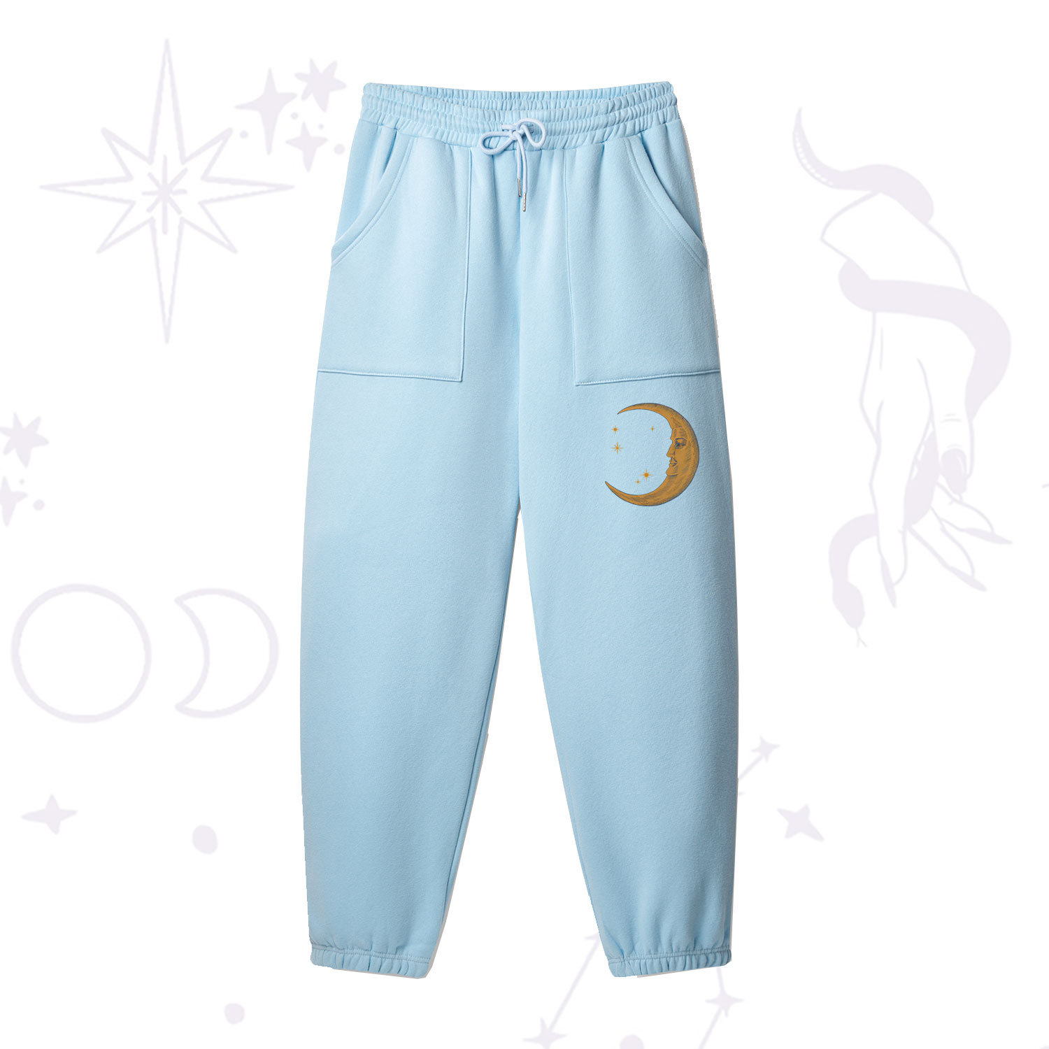 Purplehecate Celestial Moon Fleece Sweatpants