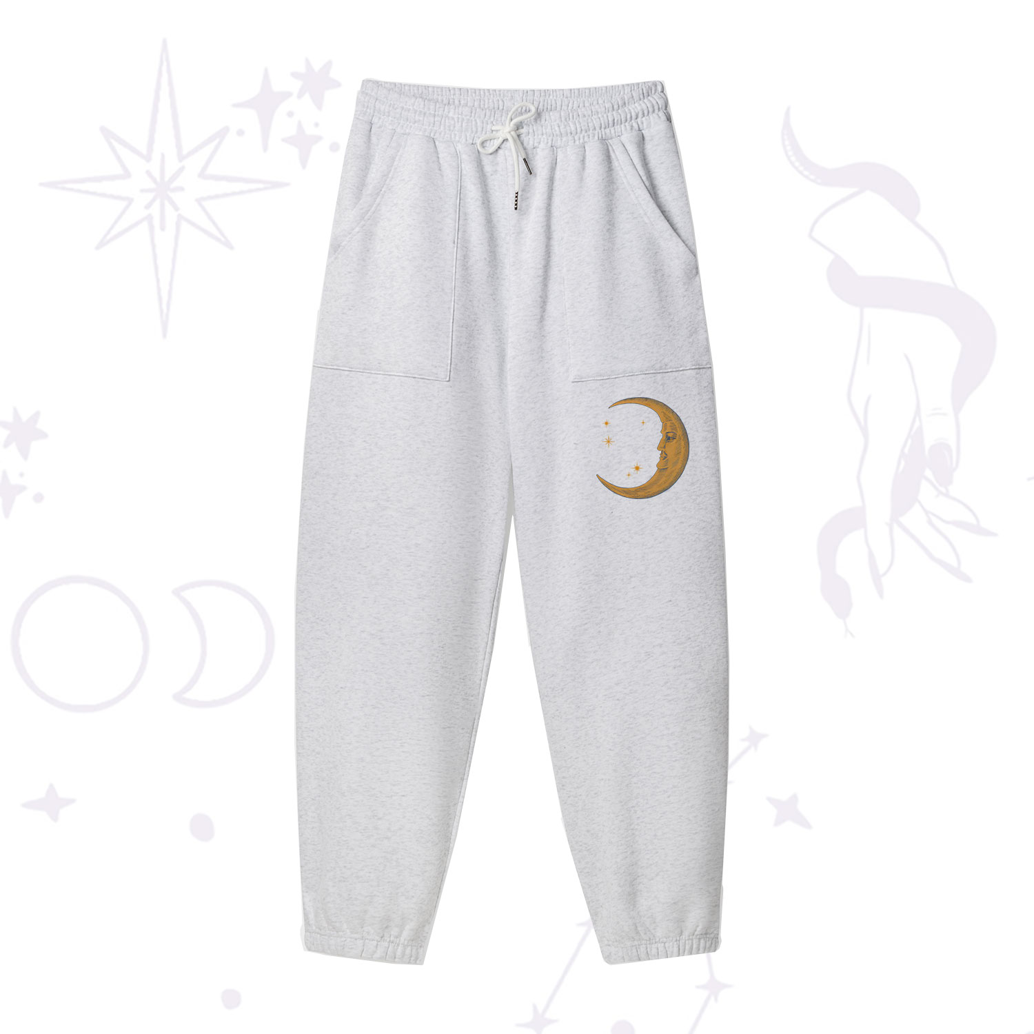 Purplehecate Celestial Moon Fleece Sweatpants
