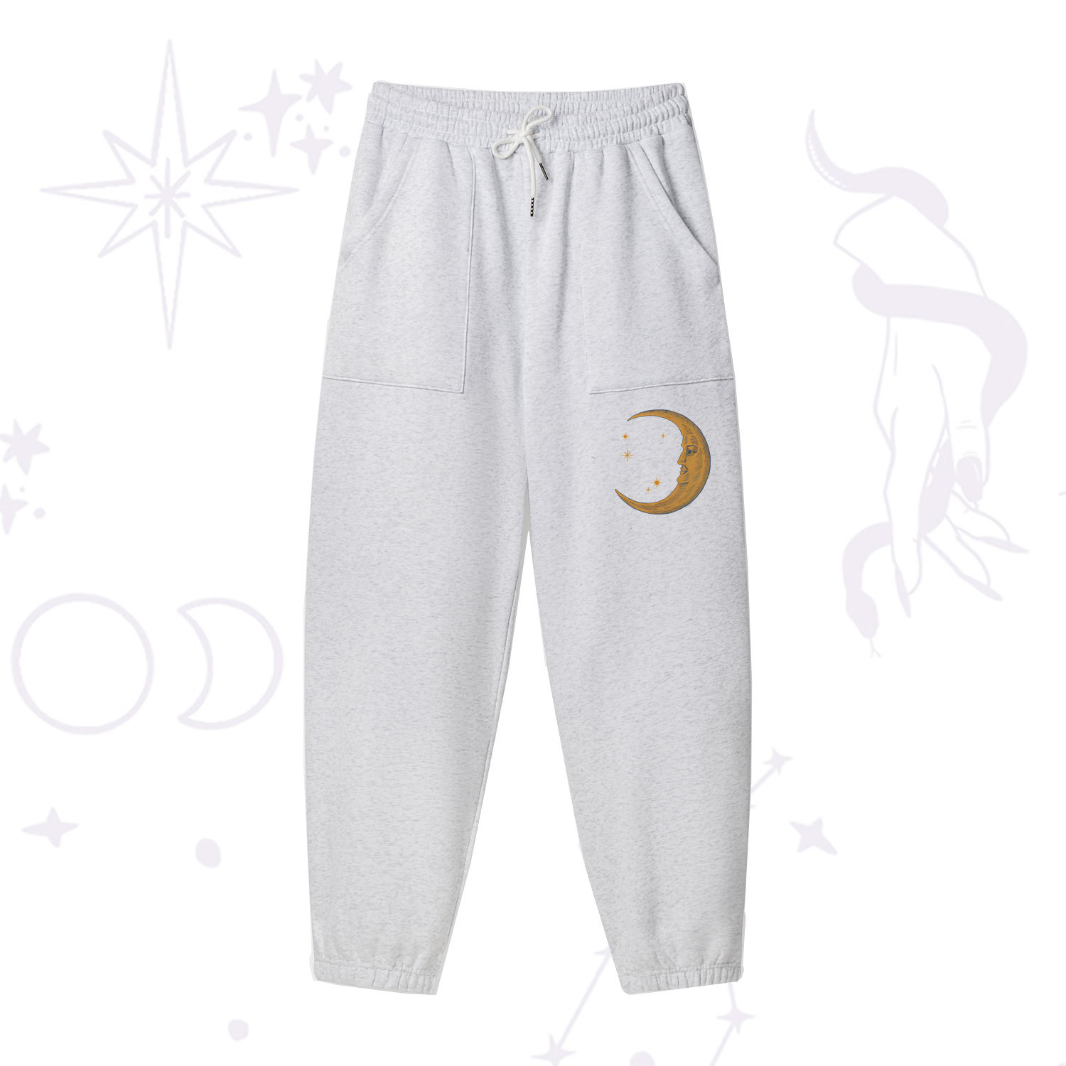 Purplehecate Celestial Moon Fleece Sweatpants