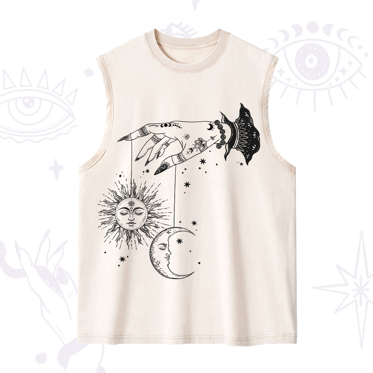 Purplehecate Witch's Sun and Moon Washed Tank