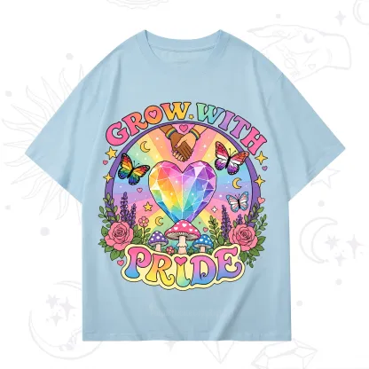 Purplehecate Grow With Pride Rainbow Heart T-Shirt