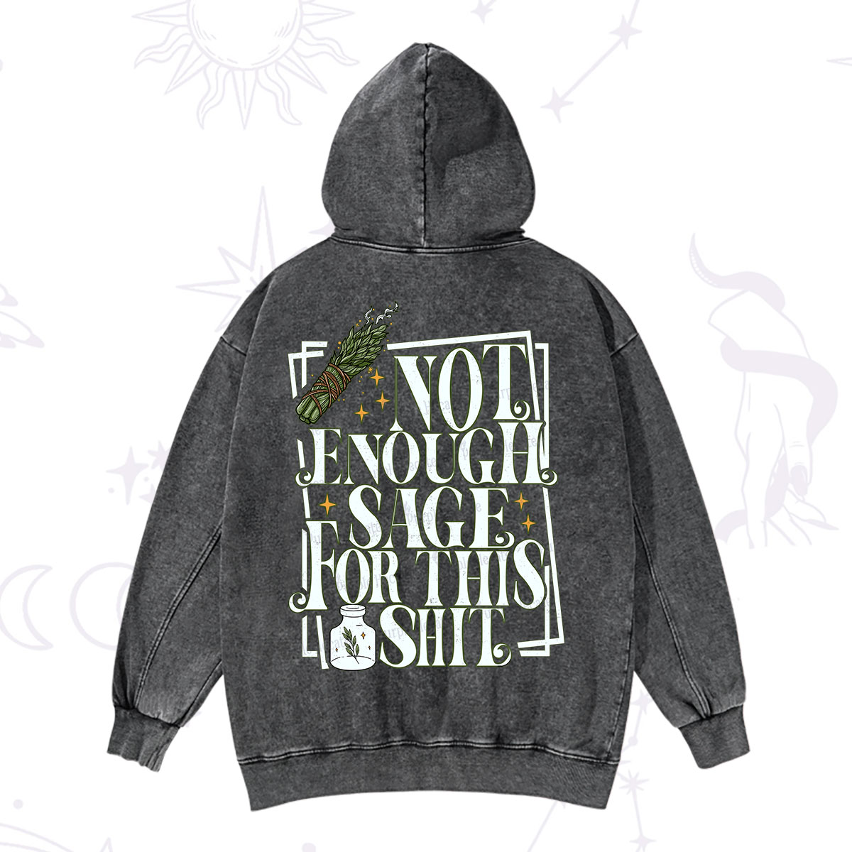 Purplehecate  Smudge for This Shit Washed Hoodie