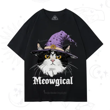 Purplehecate Meowgical Witch Cat T-Shirt