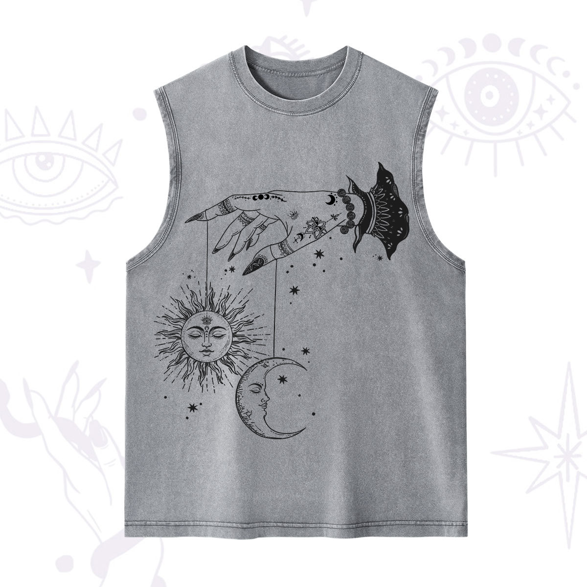 Purplehecate Witch's Sun and Moon Washed Tank
