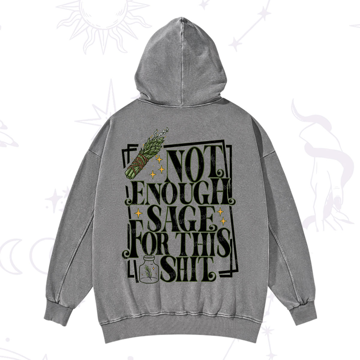 Purplehecate  Smudge for This Shit Washed Hoodie