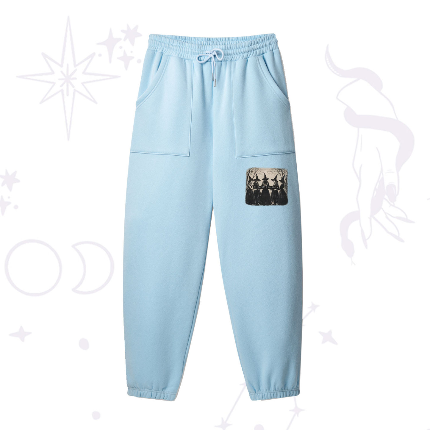 Purplehecate Girls Will Be Girls Witch Fleece Sweatpants