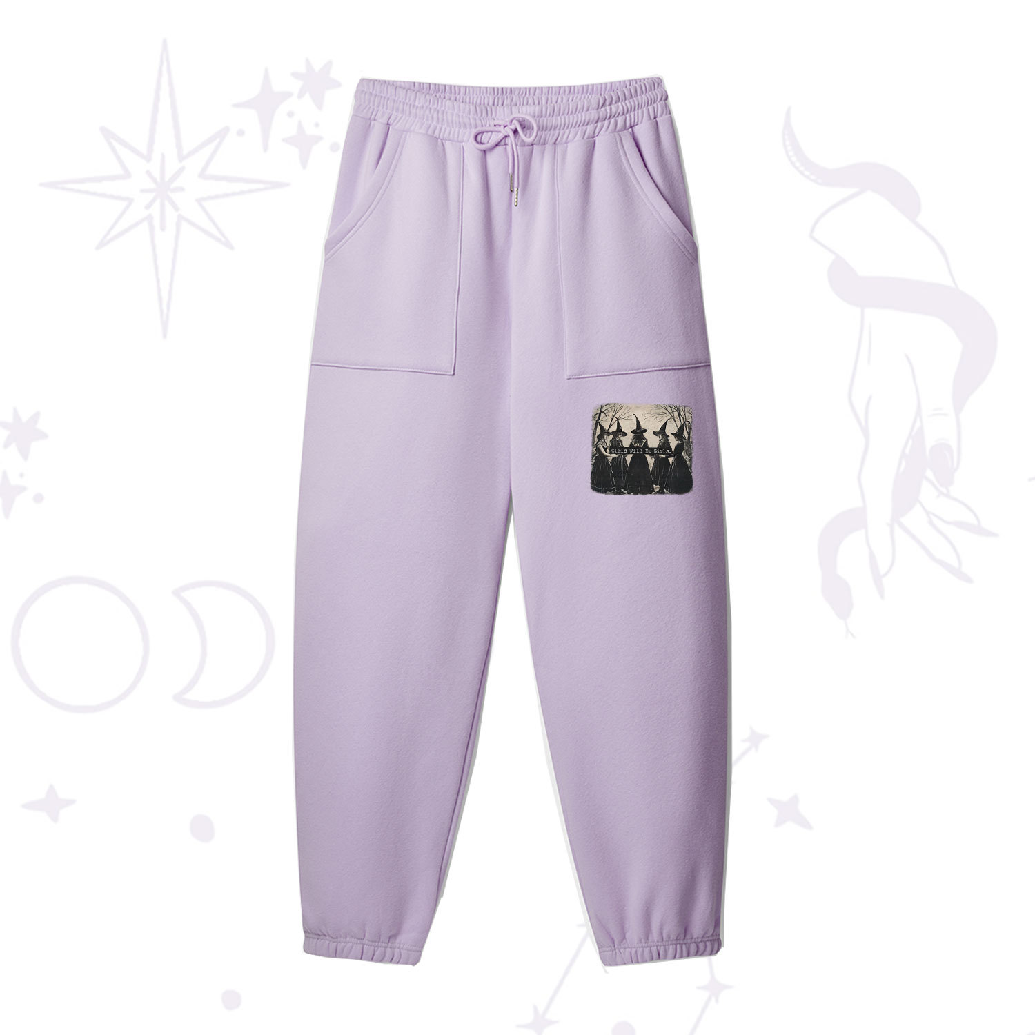 Purplehecate Girls Will Be Girls Witch Fleece Sweatpants