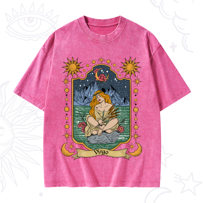 Purplehecate Virgo Zodiac Washed T-Shirt