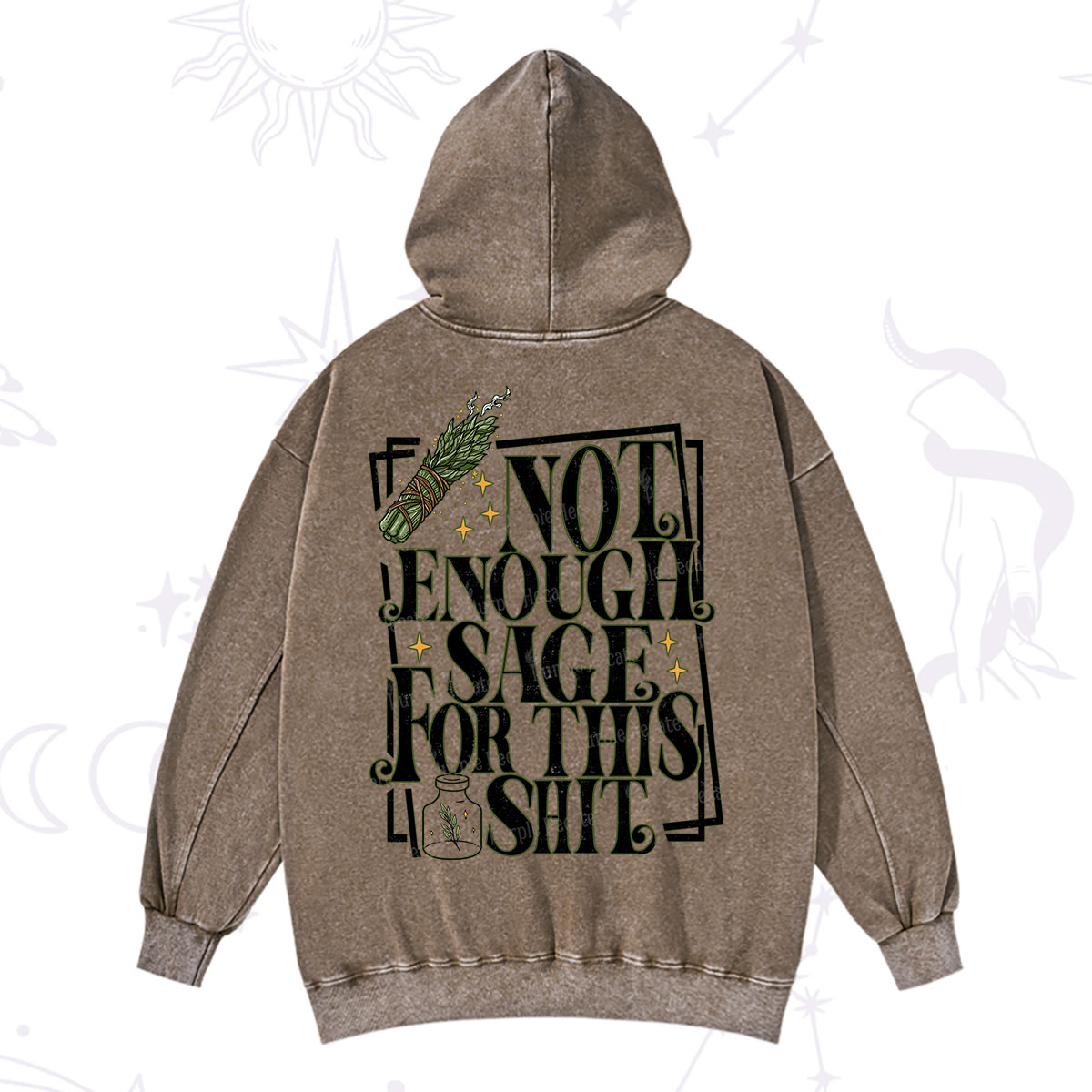 Purplehecate  Smudge for This Shit Washed Hoodie