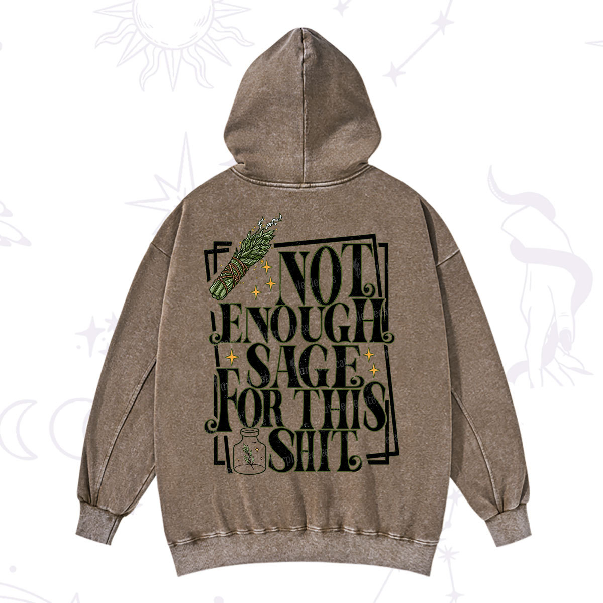 Purplehecate  Smudge for This Shit Washed Hoodie