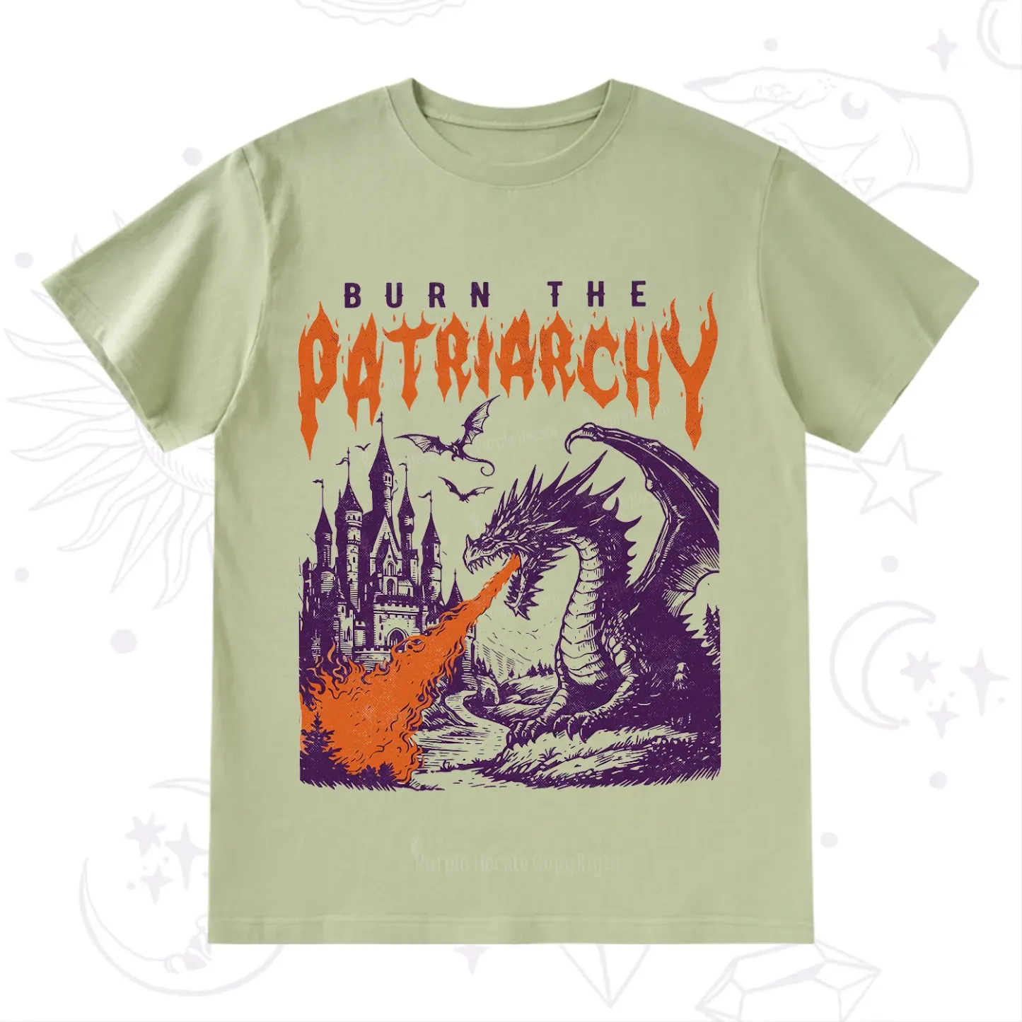 Purplehecate Burn the Patriarchy Dragon T-Shirt