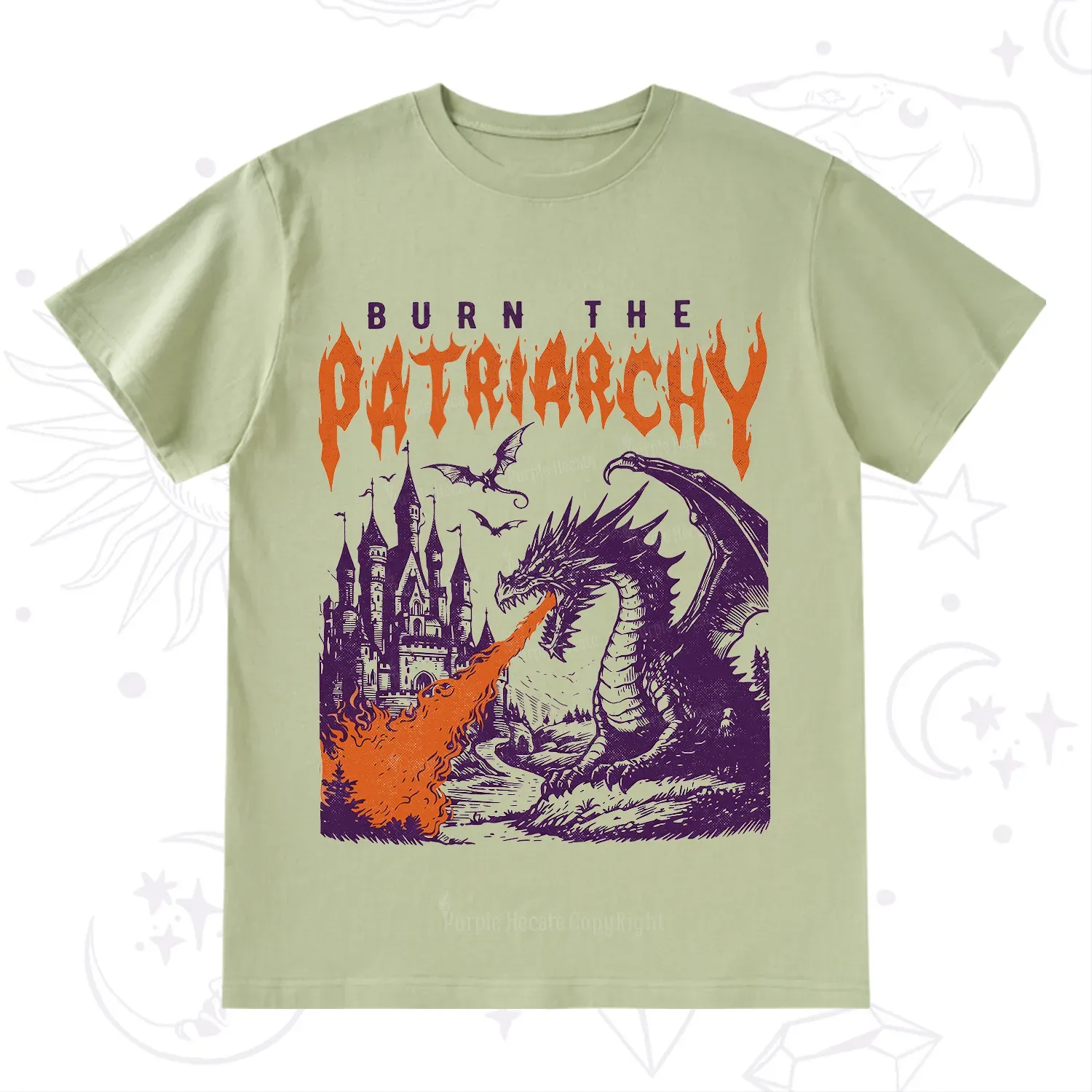 Purplehecate Burn the Patriarchy Dragon T-Shirt