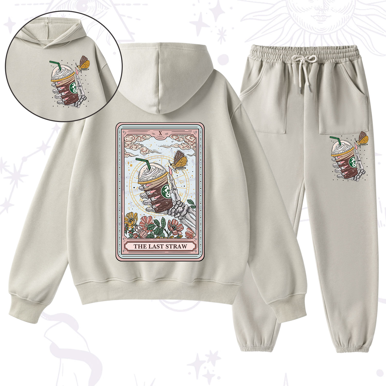 Purplehecate The Last Straw Tarot Fleece Hoodie Suit
