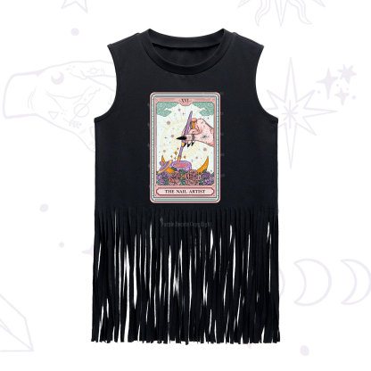 Purplehecate The Nail Artist Tarot Card Fringe Tank Top