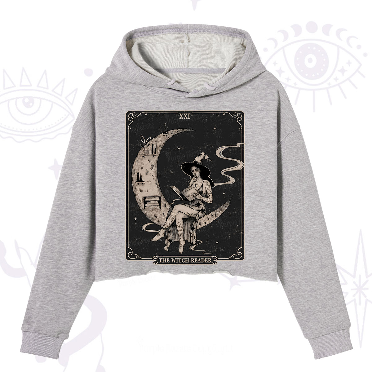 Purplehecate The Witch Reader Crop Hoodie