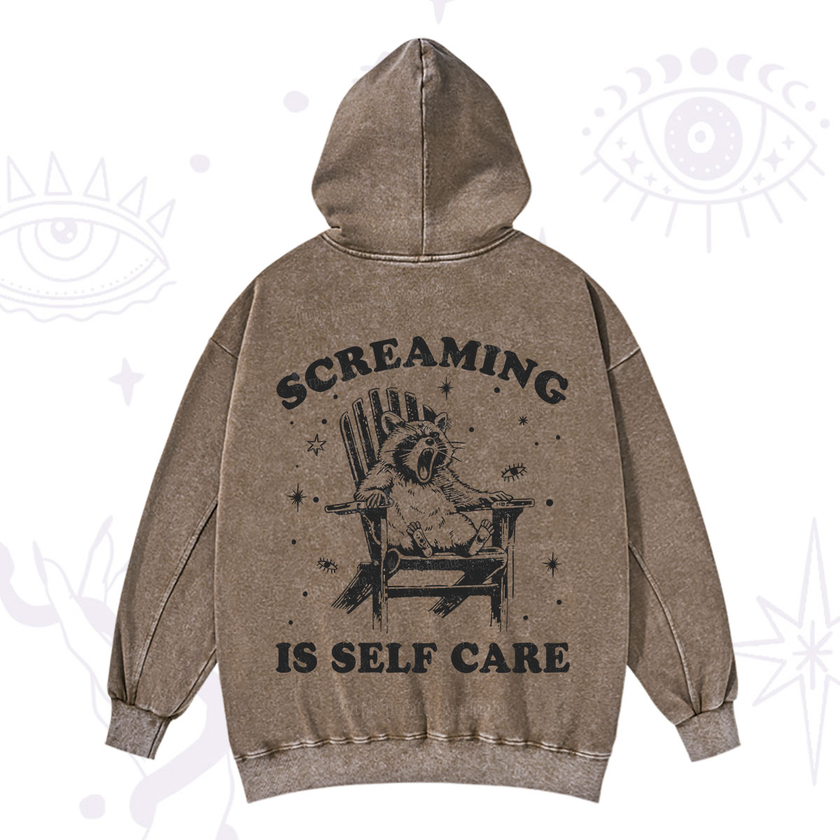 Purplehecate Screaming is Self Care Washed Hoodie
