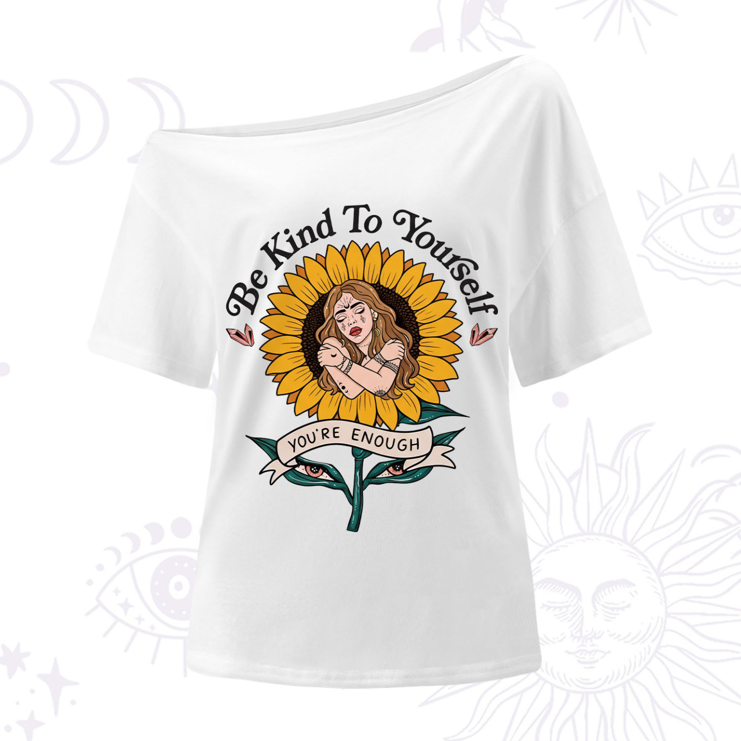 Purplehecate Be Kind To Yourself One Shoulder T-Shirt