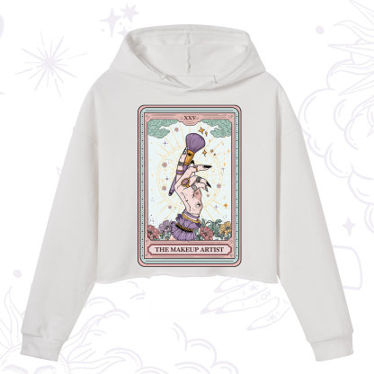 Purplehecate The Makeup Artist Tarot Crop Hoodie