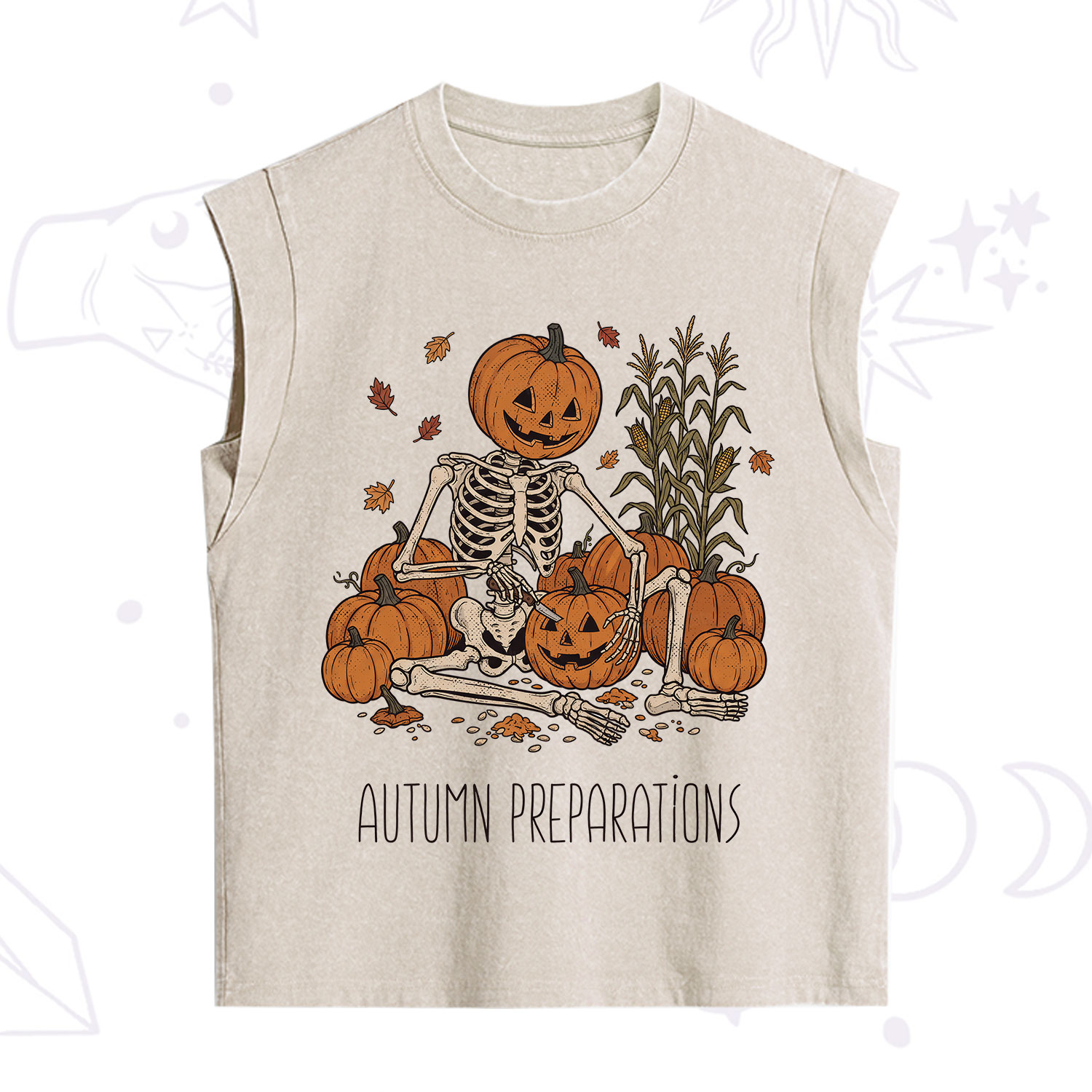 Purplehecate Witch Hat Pumpkin Vintage Washed Tank